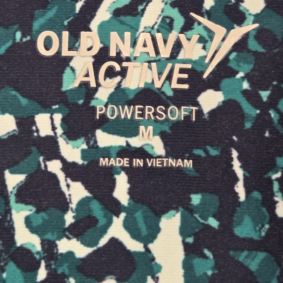 Old Navy PowerSoft High-Rise Leggings - Blue Abstract Print - Size M - Picture 3 of 4